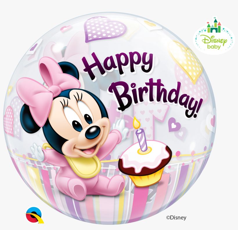 Minnie 1st Birthday Back Bubble New, transparent png