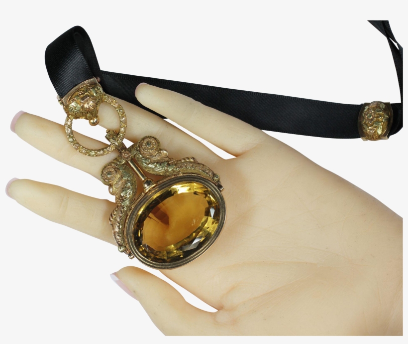 Explore Gold Chains For Men, Black Hills Gold And More - Rare Antique French Large Gold Swivel Fob Necklace, transparent png