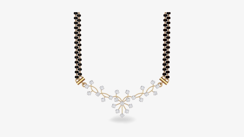 Floral Mangalsutra - Diamond Tanmaniya Jewellery Png, transparent png