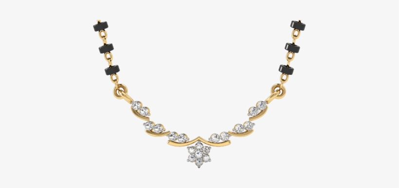 Vachya 14k Diamond Mangalsutra - Diamond Pendan With Mangalsutra Designs, transparent png