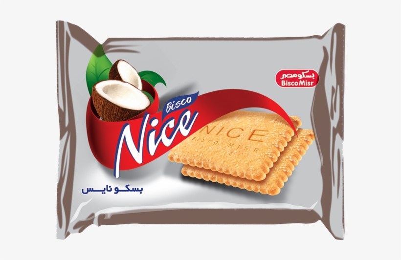 Plain Coconut Biscuits Sprinkled With Sugar - بسكويت نايس, transparent png