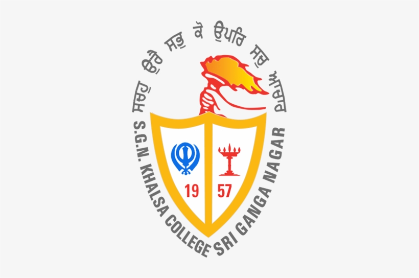 S - G - N - Khalsa College, Sri Ganga Nagar - Sgn Khalsa College Sri Ganganagar Logo, transparent png
