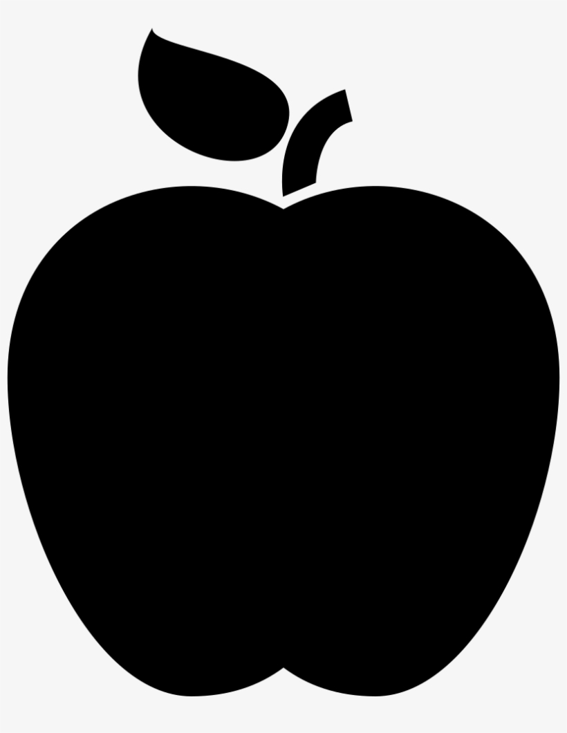 Apple Comments - Black Apple Clip Art, transparent png