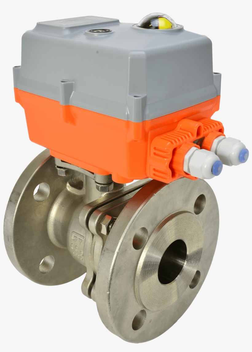 Motorized Class 150 Flanged Stainless Steel Ball Valve - Ball Valve, transparent png
