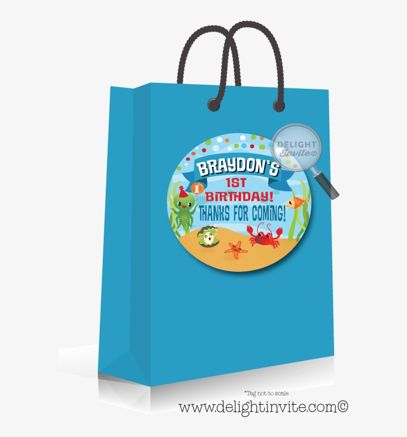 Under The Sea 1st Birthday Favor Tags - Greeting Card, transparent png
