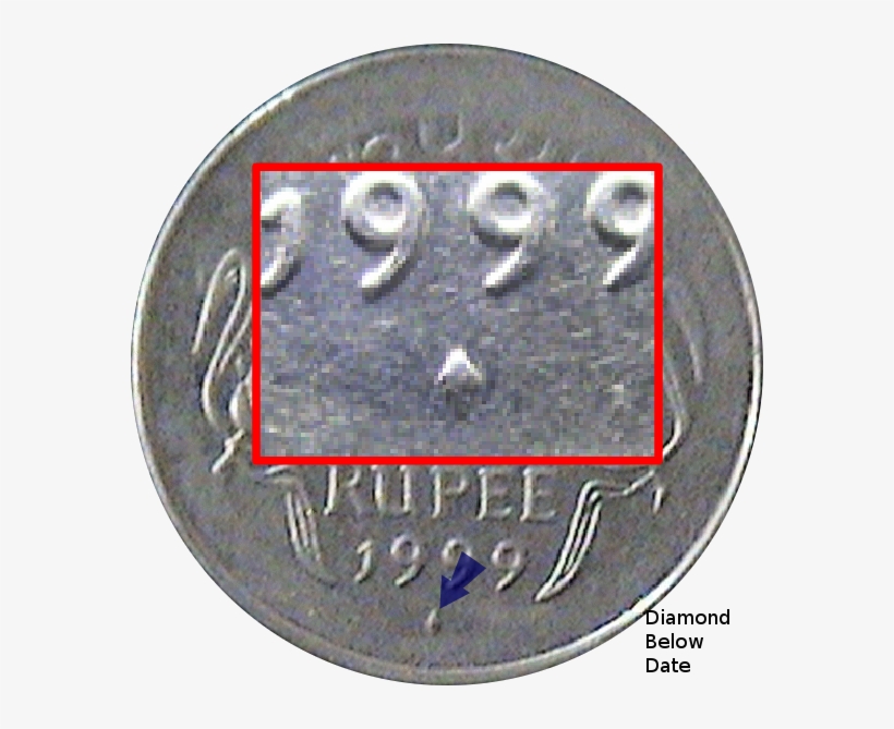 Diamond Below Date - Coin, transparent png