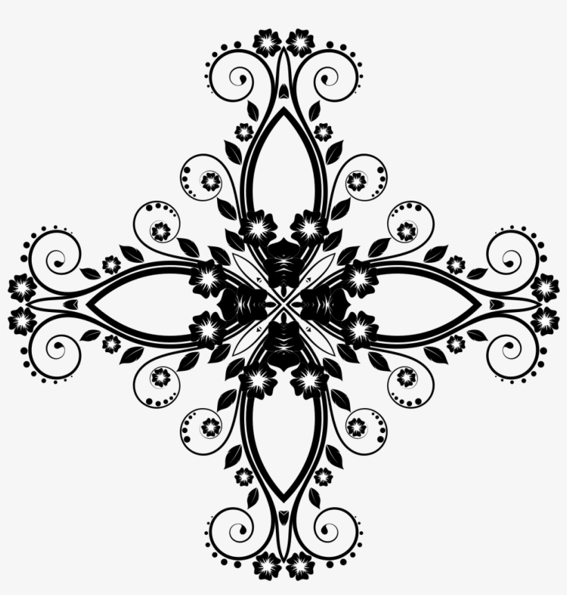 Flower Frame Extrapolated - Clip Art, transparent png