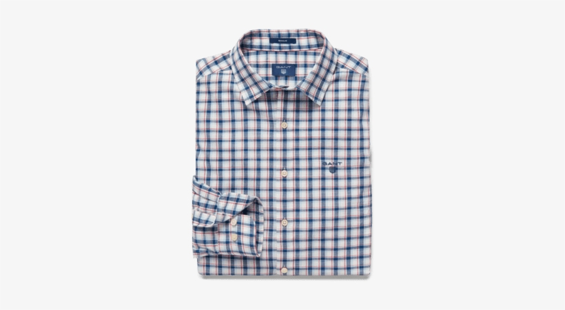 Indigo Check Reg Town Casual Shirt - Shirt, transparent png