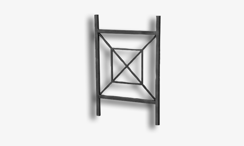 Forged Steel Art Deco Rail Panel - Billboard, transparent png