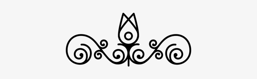 Flower Bud Outline And Vines Design Vector - Vines Design, transparent png
