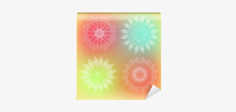 Vector Delicate Lace Round Floral Mandala Pattern Wall - Mandala, transparent png