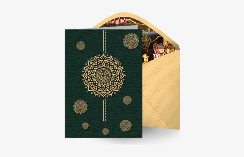Green Design Wedding Card - Ptm Images Boho Pattern I Framed Painting Print, transparent png