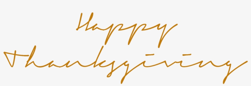 Happy Thanksgiving Signature Text - Thanksgiving, transparent png