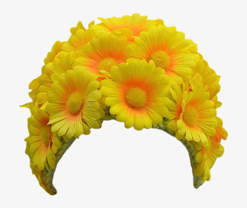 Daisy Marigold Head Crown Hair Band Bloom Flower Border - Sunflower, transparent png