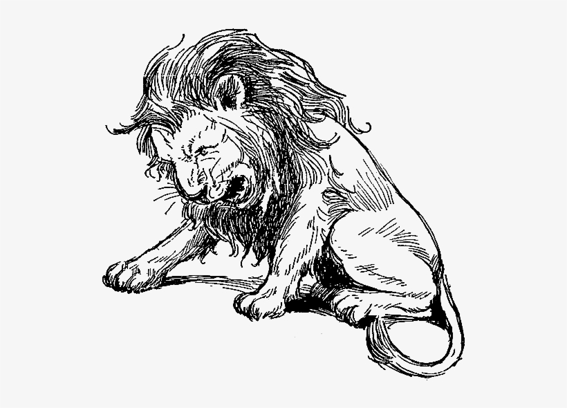 What A Mighty Looking Lion And, He Looks Angry Too - Bowing Lion, transparent png