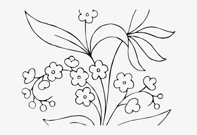 White Flower Clipart Flower Design - Hero Arts Sweet Fleurs Wood Mounted Rubber Stamp (k5164), transparent png