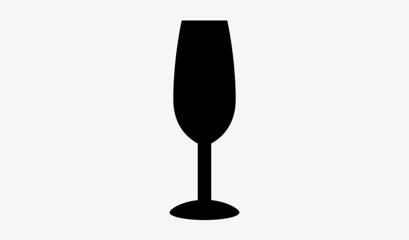 Flute Glass Vector - Black Wine Glass Clip Art, transparent png