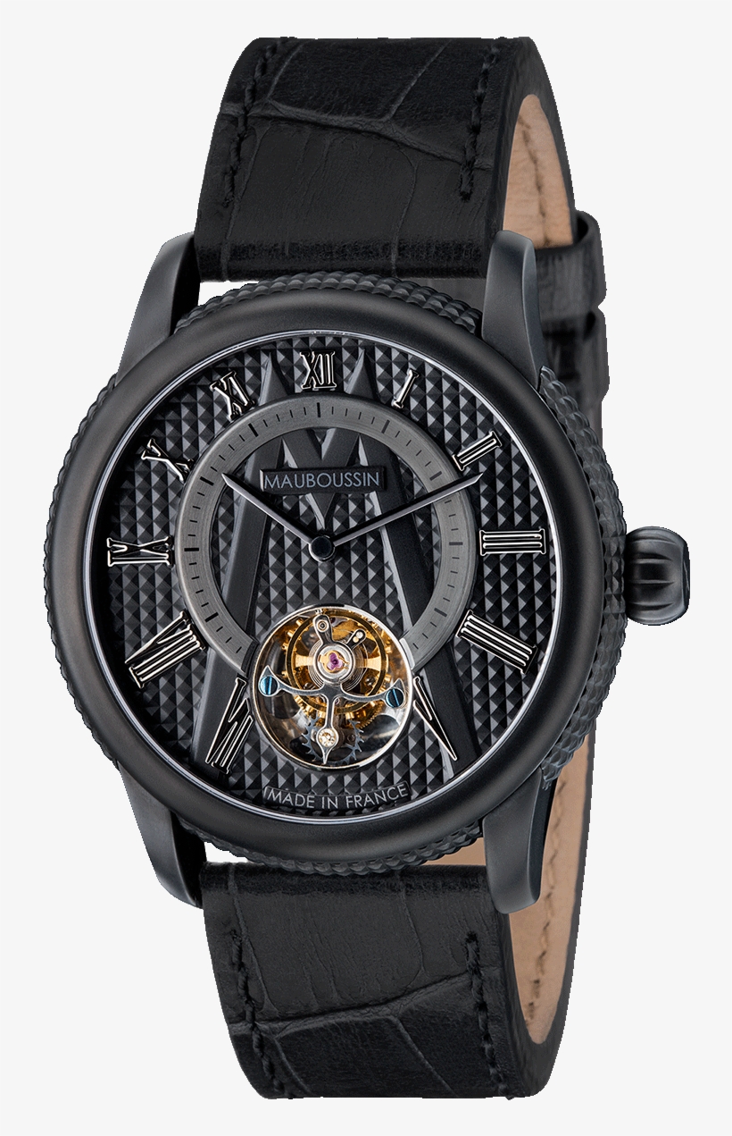 Tourbillon Watch, Black Dial - Tourbillon Mauboussin, transparent png