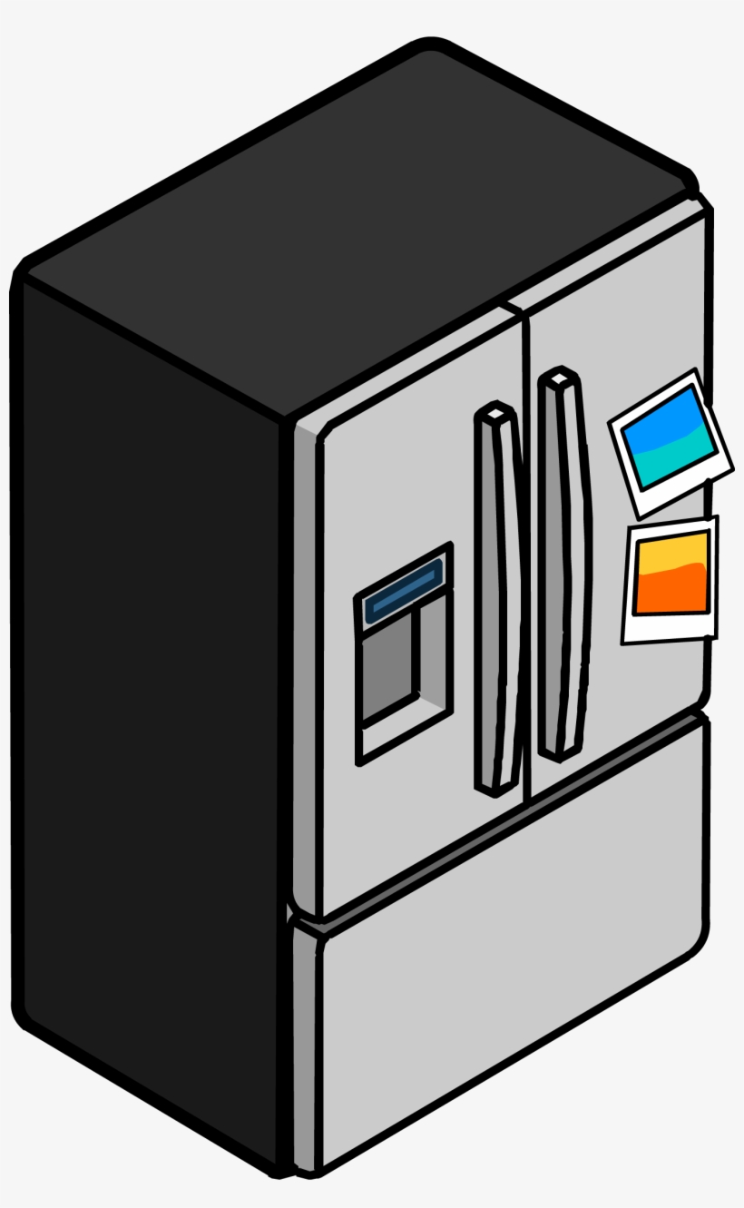 Brushed Steel Fridge Icon, transparent png