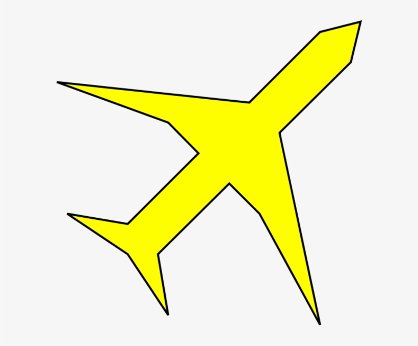 Airplane Clipart Yellow Airplane - Yellow Plane Clip Art, transparent png