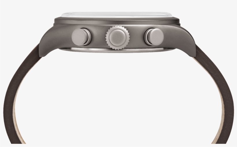 Chronograph Numbered Dial 42mm Leather Watch In Brown - Timex The Waterbury Chronograph, transparent png