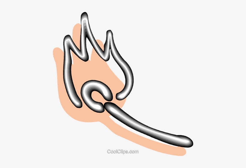 Matchstick On Fire Royalty Free Vector Clip Art Illustration - Clip Art, transparent png