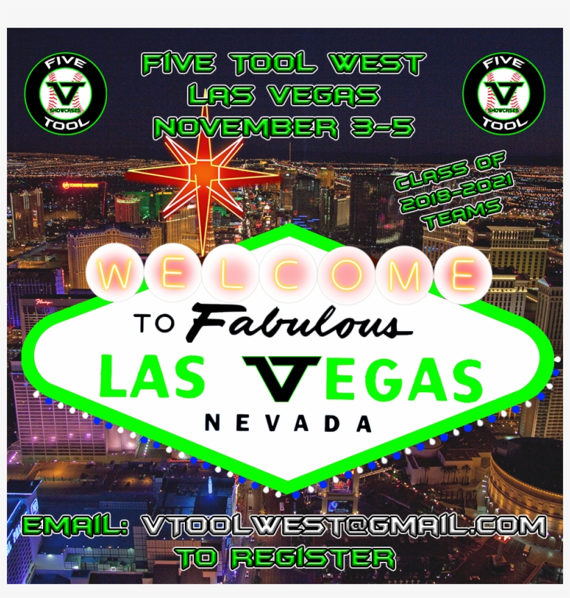 Five Tool West To Host 2nd Annual Fall Las Vegas Event - Las Vegas Sign, transparent png