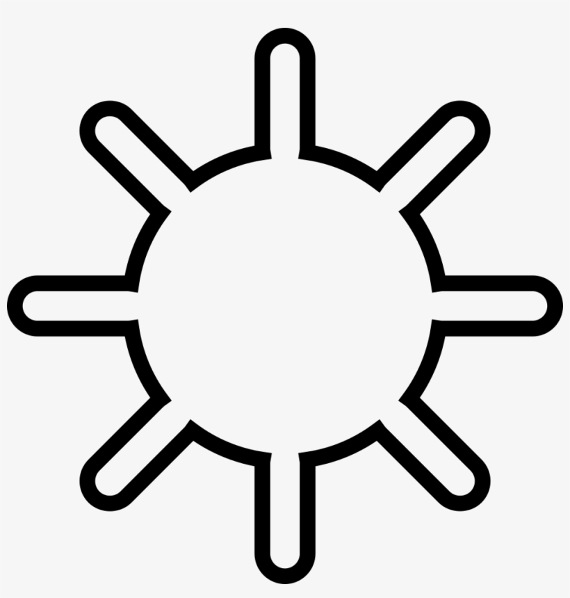 Sun Symbol - - Gear Icon Png White, transparent png