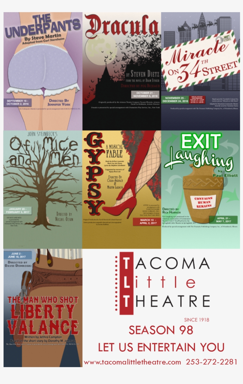 1617poster Montage - Tacoma Little Theatre, transparent png