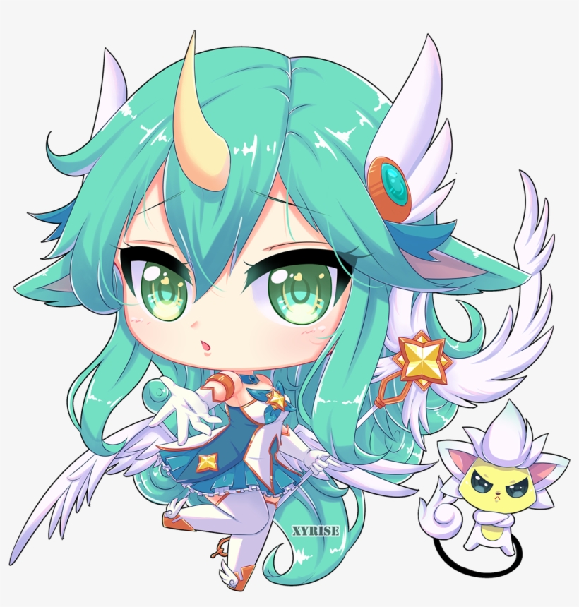 Xyrise Art On Twitter - Star Guardian Soraka Chibi, transparent png