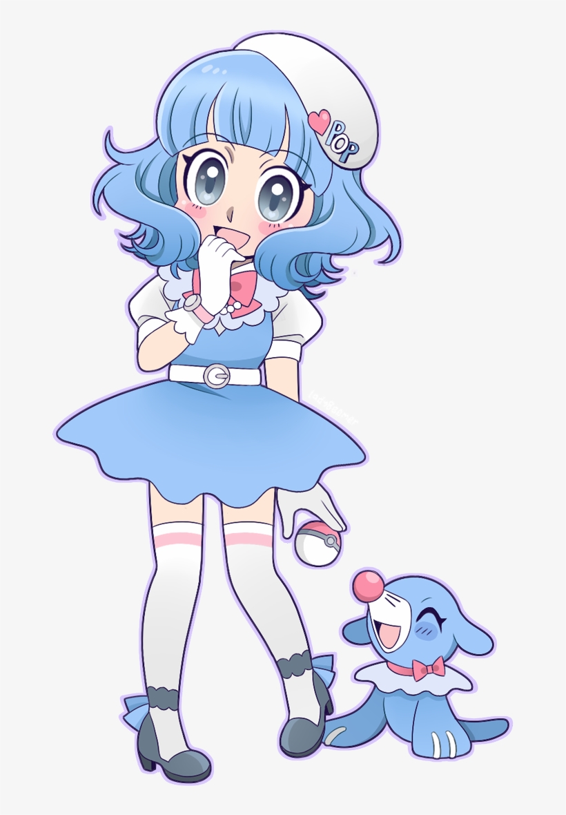 A French Girl With Her Water Doggo 💙 - Pokémon, transparent png