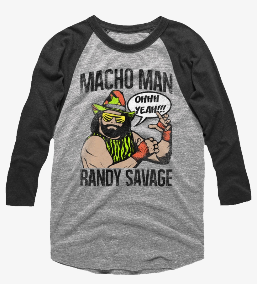 Macho Man Randy Savage Raglan Baseball Shirt - Macho Man Randy Savage Raglan, transparent png