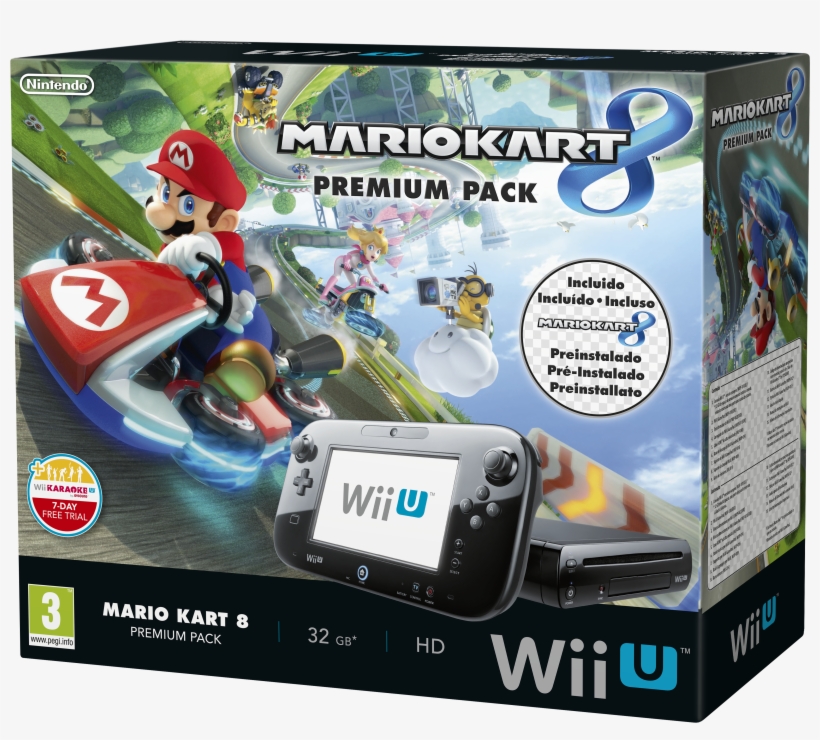 Lote Mario Kart 8 Premium Pack Preinstalado - Nintendo Wii U Black Premium Pack (32gb) + Mario Kart, transparent png