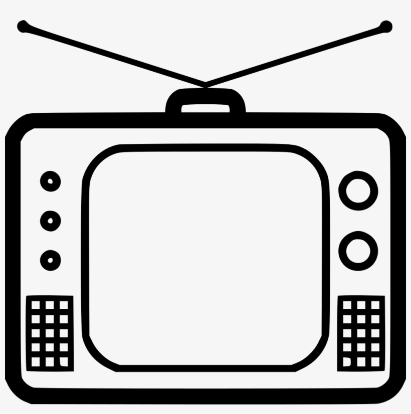 Tv Set - - Line Art, transparent png