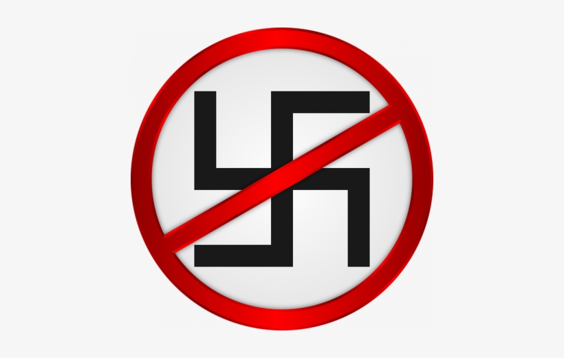 Anti-nazi Sign With A Swastika With A Cross Going Through - Anti Fascist Nazi Posters, transparent png