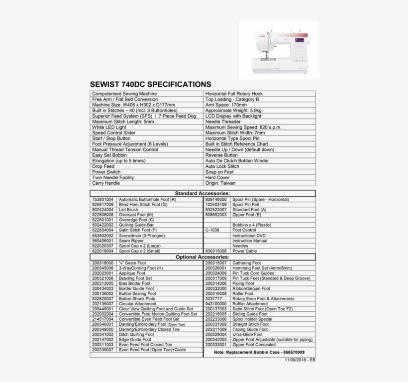 Janome Sewist 740dc Sewing Machine - Janome Sewist 500, transparent png