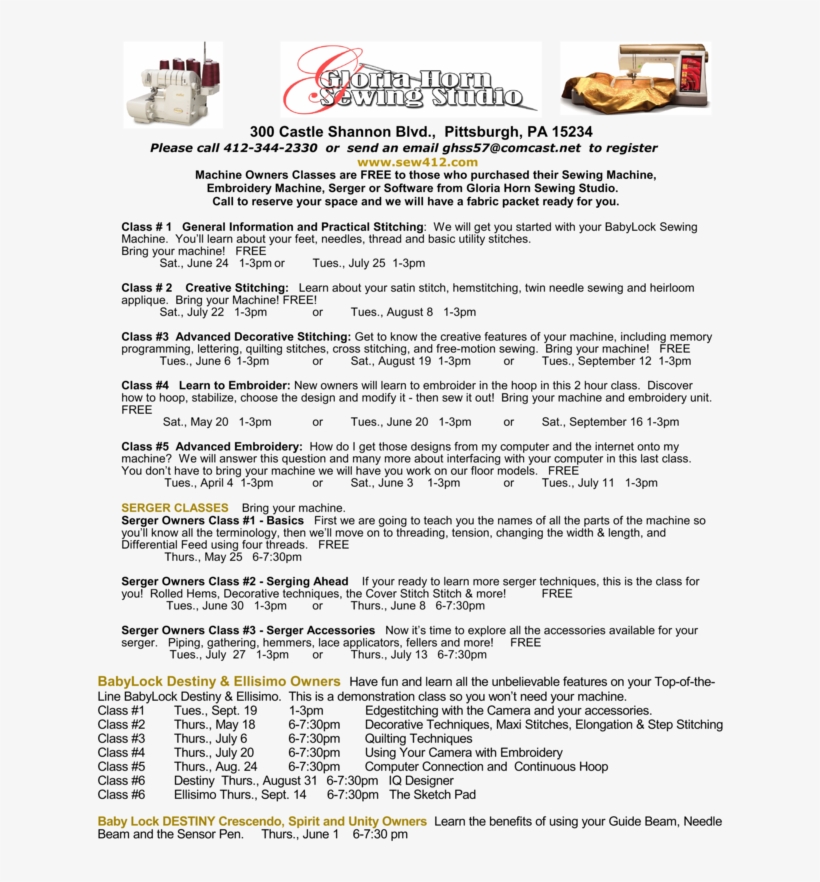 C Lick Here For A Larger View Of Our Free Classes - الخياطة, transparent png