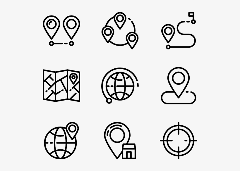 Location Outlined - Cleaning Line Icon, transparent png