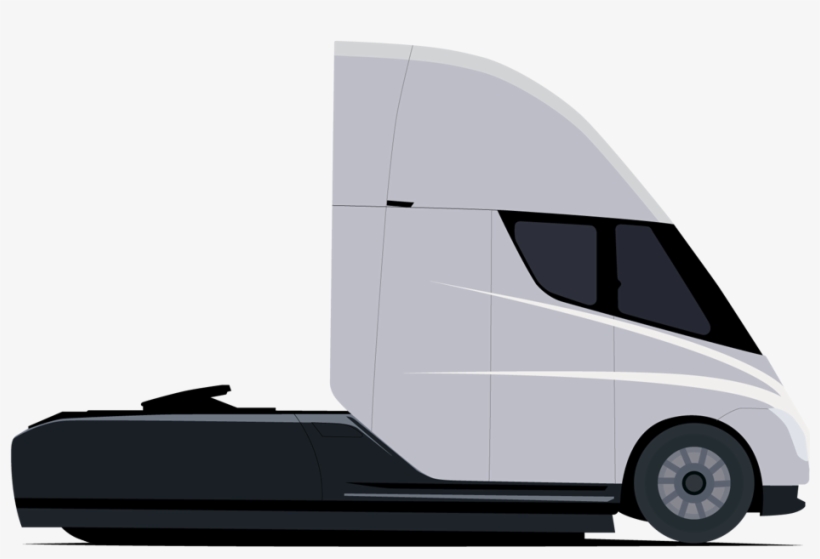 Tesla Semi Truck - Tesla Semi Truck Transparent, transparent png
