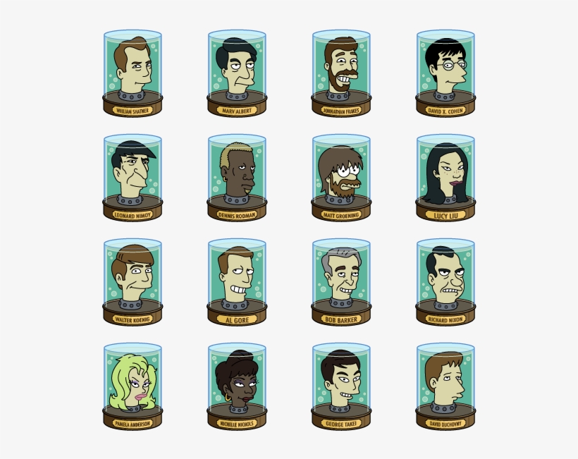 It's Just Like The Heads In - Futurama Heads In Jar, transparent png