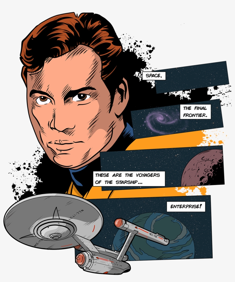 [ Img] - Best Gift - Star Trek Classic Comic Style Hoodie/t-shirt/mug, transparent png