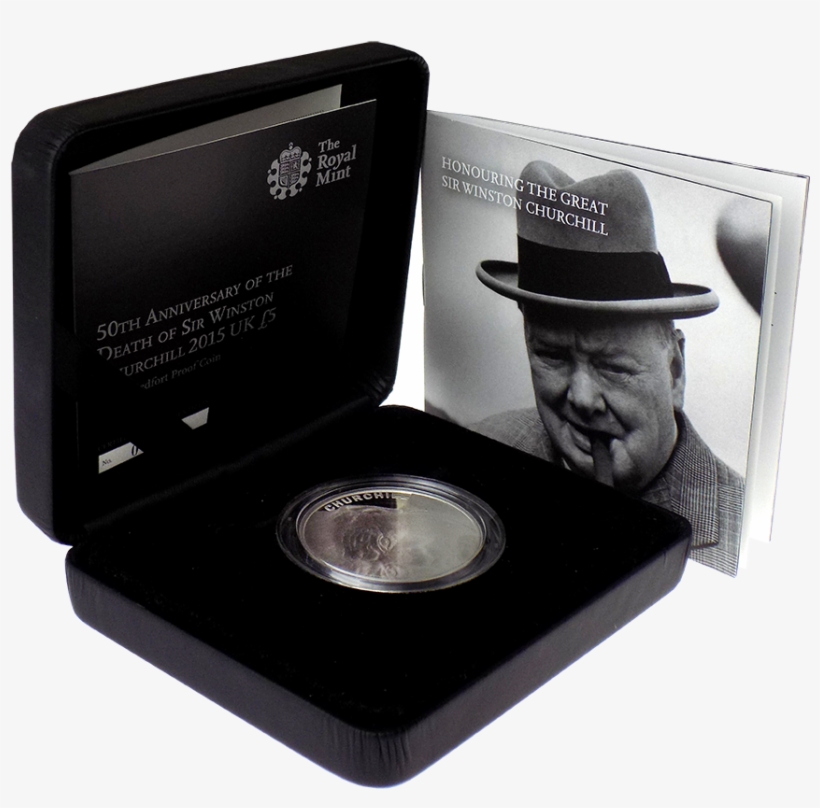 Pre Owned 2015 Uk Death Of Winston Churchill £5 Piedfort - Winston Churchill Cigar, transparent png
