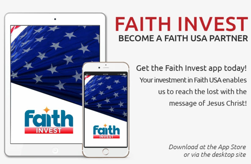 Faith Usa Invest App Button Red - Broadcast Network, transparent png
