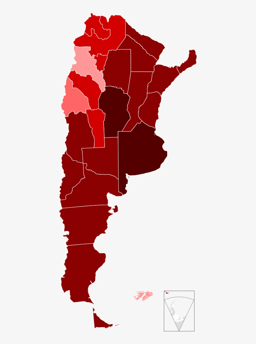 H1n1 Argentina Map By Confirmed Cases - Argentina Map, transparent png