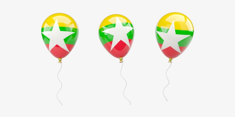 Myanmar Flag Balloons, transparent png