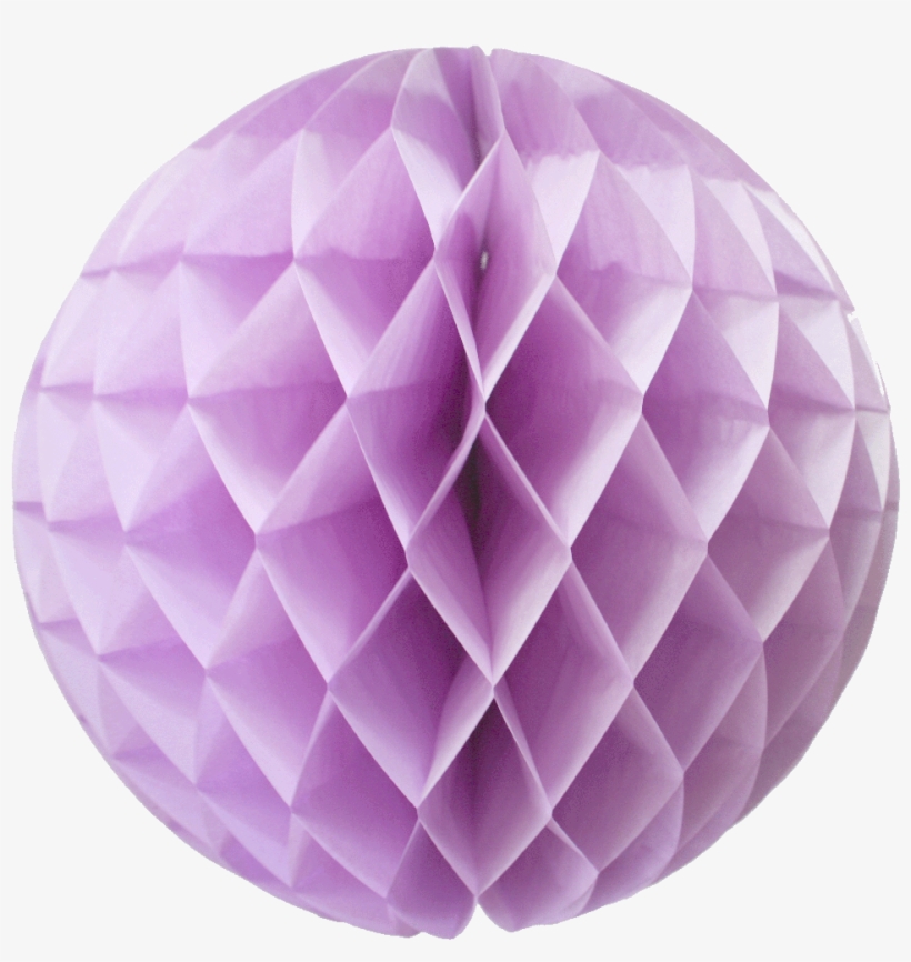 12 Inch Lavender Honeycomb Lanterns - Ball Decor Paper Png, transparent png