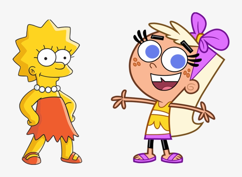 Lisa Simpson And Chloe Carmichael By Arthony70100 - Simpsons Fairly Odd Parents, transparent png