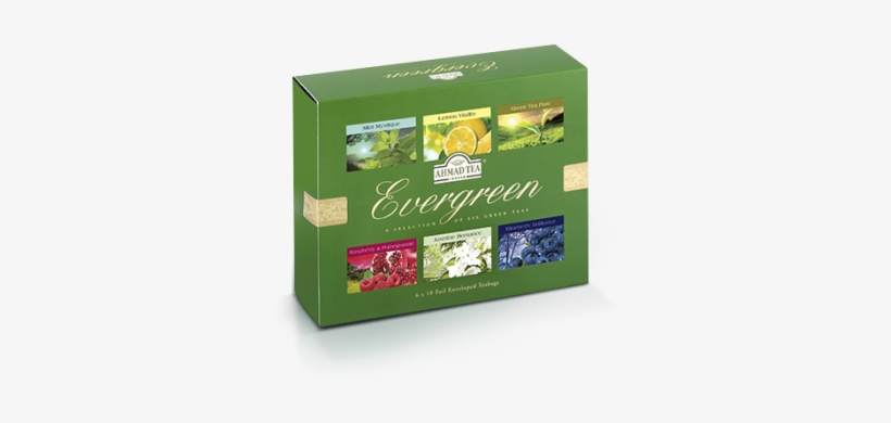 Green Tea Selection Box - Ahmad Tea Evergreen Tea, 60 Count, transparent png