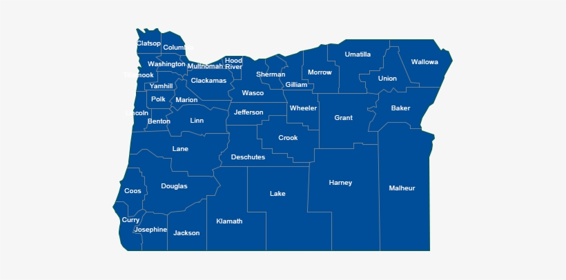 State Of Oregon County Results Link Map - Oregon 2016 Election Map, transparent png