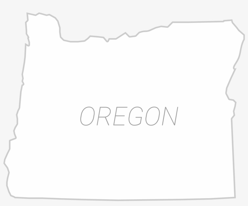 Silhouette Oregon Outline White, transparent png